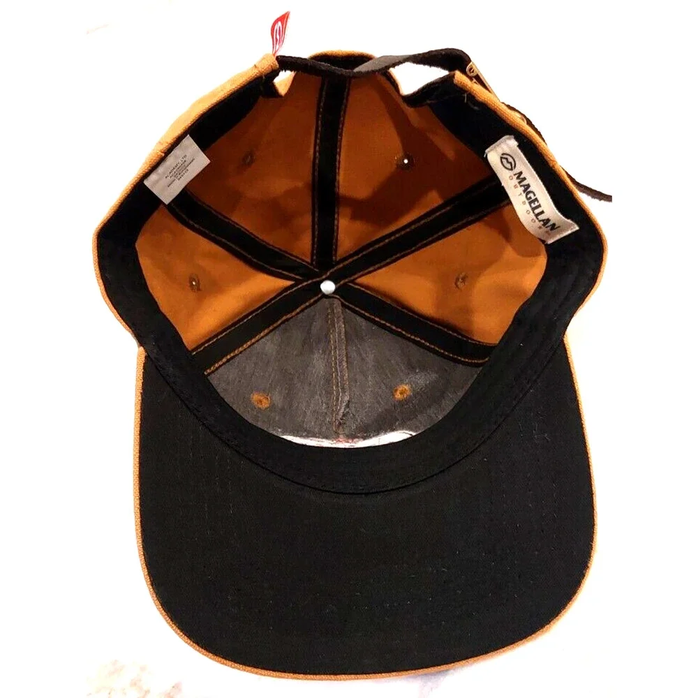 Magellan Outdoors and Shiner Bock Adjustable Hat Baseball Cap Brown Canvas‎